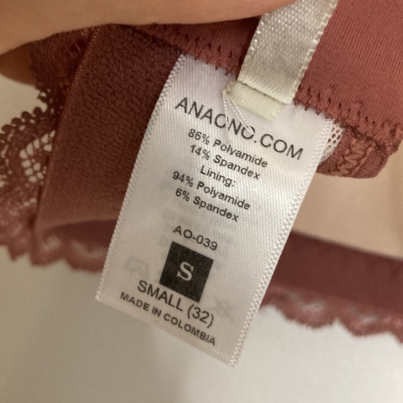 New ANAONO Bra Womens 32 Small Pink Susan Front Wrap Lace Wireless Bralette - Picture 14 of 14